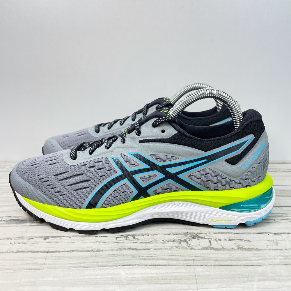 Asics Women's Gray and Blue Athletic Shoes